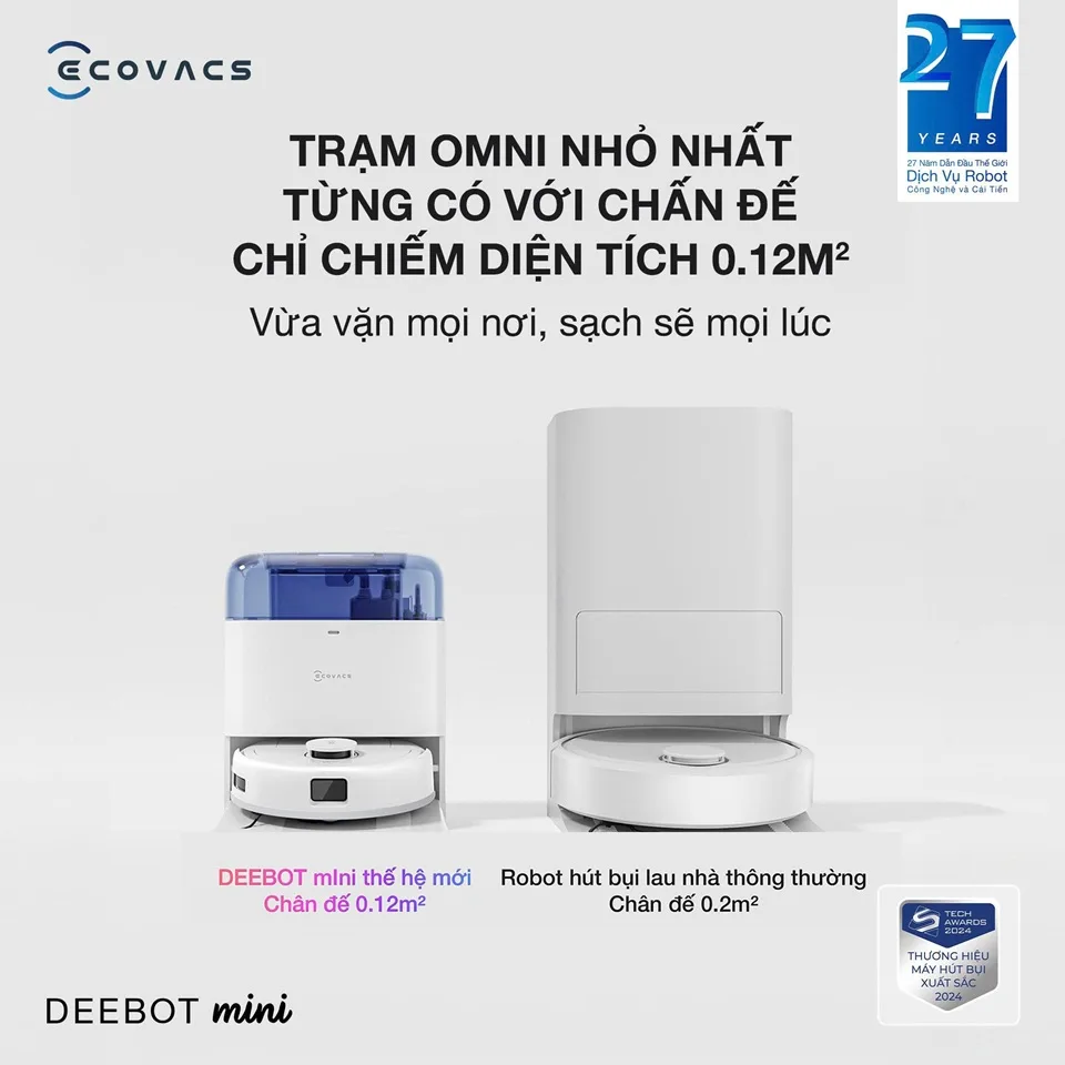 Robot hút bụi lau nhà Ecovacs Deebot Mini - Ảnh 12