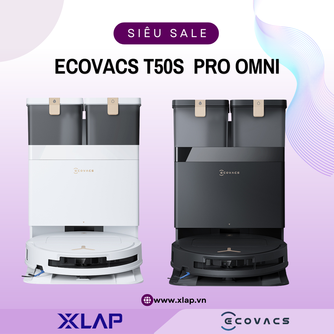 Robot hút bụi lau nhà Ecovacs Deebot T50S Pro Omni